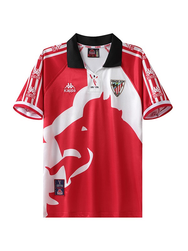 Athletic Bilbao centenario maglia da calcio divisa da uomo maglia da calcio rossa da uomo maglia sportiva 1997-1998