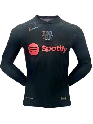 Barcelona seconda maglia da calcio per abbigliamento sportivo da uomo in maglia a maniche lunghe da trasferta 2024-2025