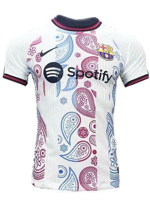 Barcelona maglia versione speciale giocatore calcio uniforme bianca abbigliamento sportivo maschile kit calcio maglia superiore 2024-2025