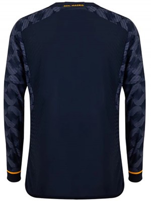 Real madrid seconda maglia da calcio per abbigliamento sportivo da uomo in maglia a maniche lunghe da trasferta, seconda maglia da calcio 2023-2024