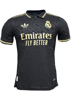 Real madrid maglia da giocatore in oro nero limitata uniforme da calcio abbigliamento sportivo da uomo kit da calcio maglietta superiore 2024-2025