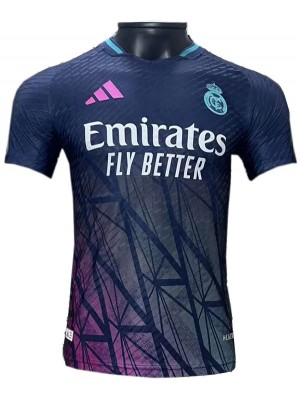 Real madrid maglia da calcio versione speciale blu da giocatore, uniforme da calcio, abbigliamento sportivo da uomo, kit da calcio, maglietta superiore 2024-2025