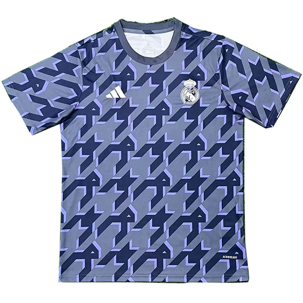 Real madrid maglia da allenamento uniforme da calcio da uomo blu scuro abbigliamento sportivo maglia top kit 2024-2025