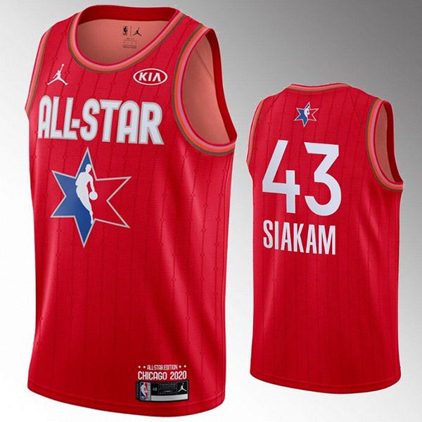 2020 all star game jordan toronto raptors pascal siakam 43 nba basketball swingman jersey red edition shirt