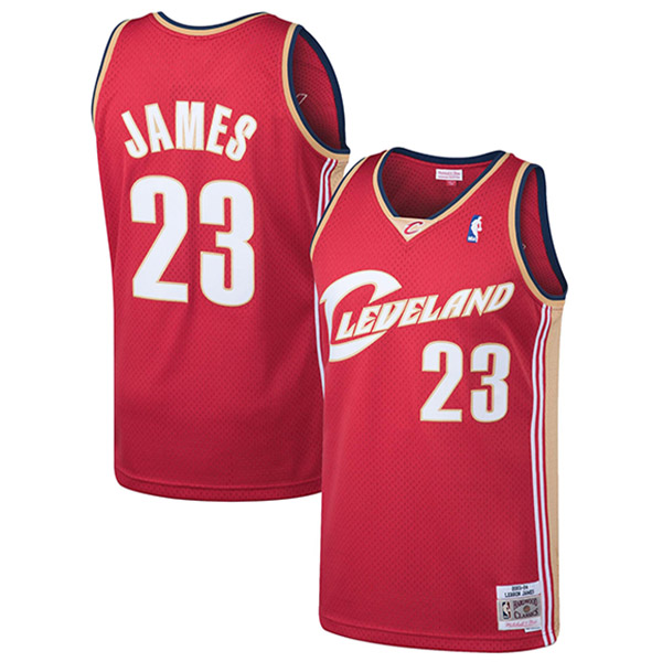 Cleveland Cavaliers James 23 maglia rossa in edizione limitata in jersey retrò swingman da basket dei kit