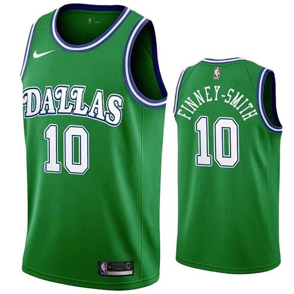Dallas Mavericks 10 Dorian Finney-Smith maglia retrò città basket uniforme verde swingman kit in edizione limitata 2022