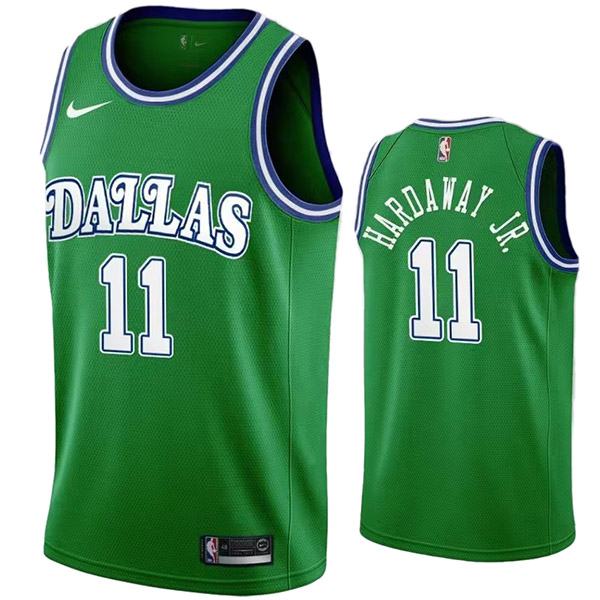 Dallas Mavericks 11 Hardaway jr jersey retrò città basket uniforme verde swingman kit in edizione limitata 2022