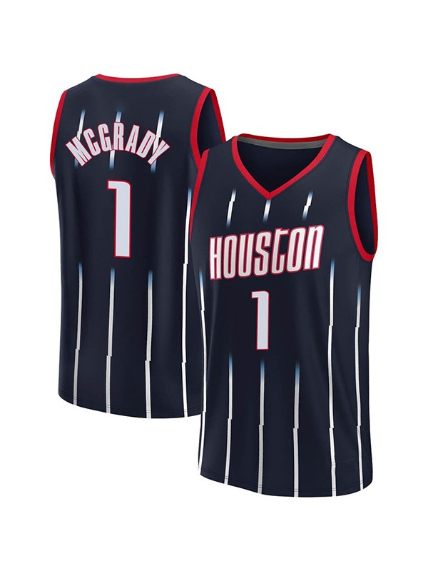 Houston Rockets 1 Maglia Tracy McGrady 75th city navy uniforme da basket swingman maglia in edizione limitata 2022