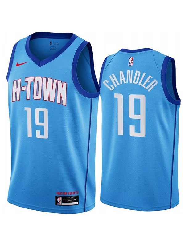 Houston Rockets Chandler 19 swingman jersey men's basketball statement edition limited vest blue shirt 2023