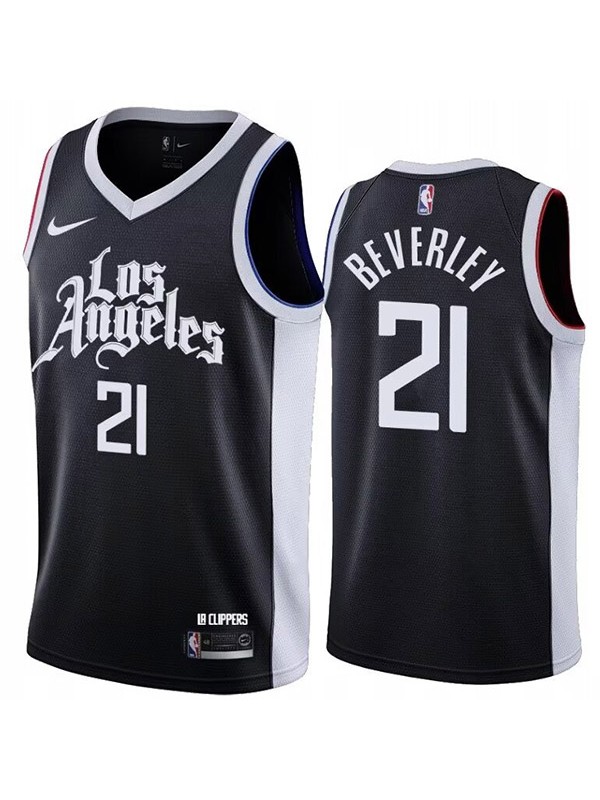 Los Angeles Clippers Patrick Beverley 21 city edition jersey men's icon swingman black uniform basketball vest