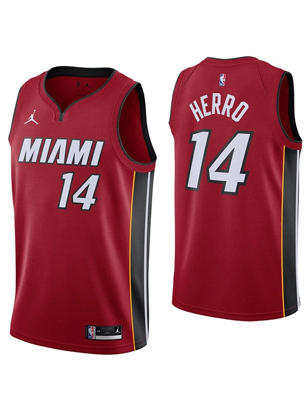 Miami Heat 14 maglia Tyler Herro maglia da basket da uomo divisa da basket in edizione limitata kit maglia rossa 2022