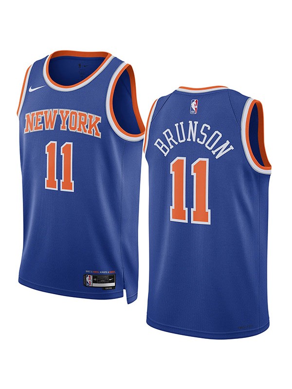 New York Knicks jordan statement edition swingman jersey blue 11# brunson kit men's basketball uniform limited shirt 2022-2023