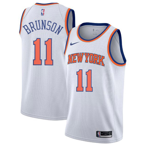 New York Knicks jordan statement edition swingman jersey white 11# brunson kit men's basketball uniform limited shirt 2022-2023