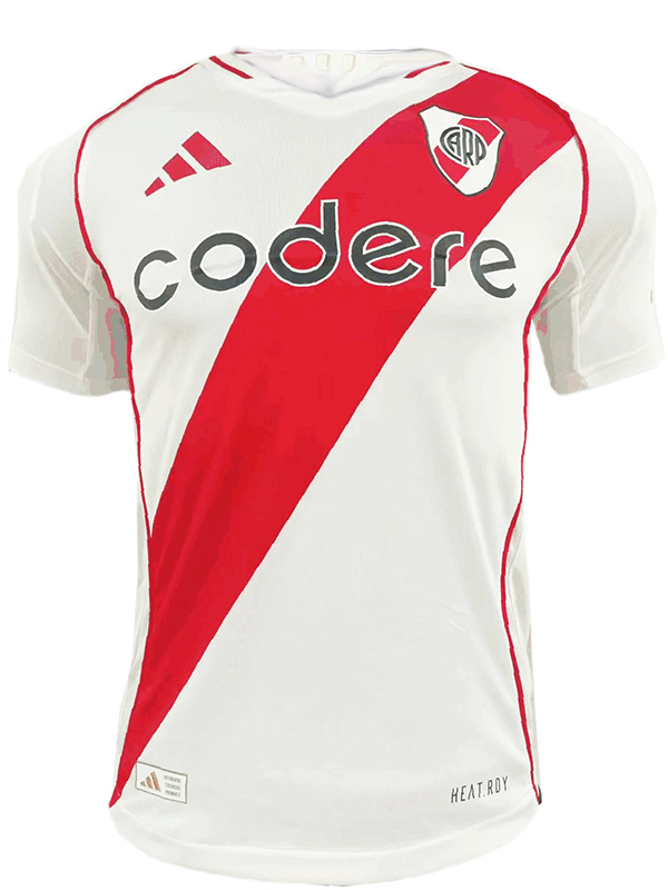 River Plate maglia home del uniforme da calcio prima maglia da calcio per abbigliamento sportivo da uomo 2024-2025