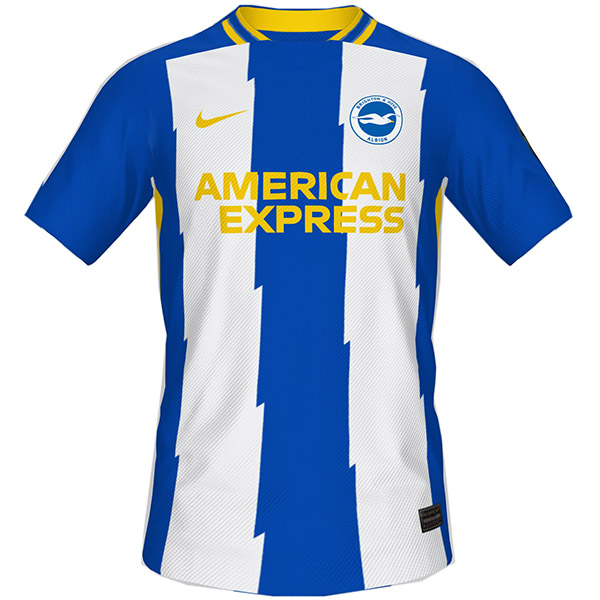 Brighton maglia casalinga del uniforme da calcio prima maglia da calcio sportiva da uomo 2024-2025