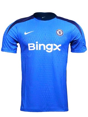 Chelsea maglia pre-partita uniforme da calcio per adulti da uomo kit da allenamento blu da calcio top abbigliamento sportivo maglietta 2024-2025