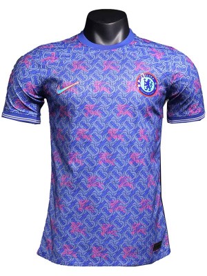 Chelsea maglia da calcio pre-partita per adulti uniforme da calcio blu kit da allenamento da uomo maglie sportive maglietta 2024-2025