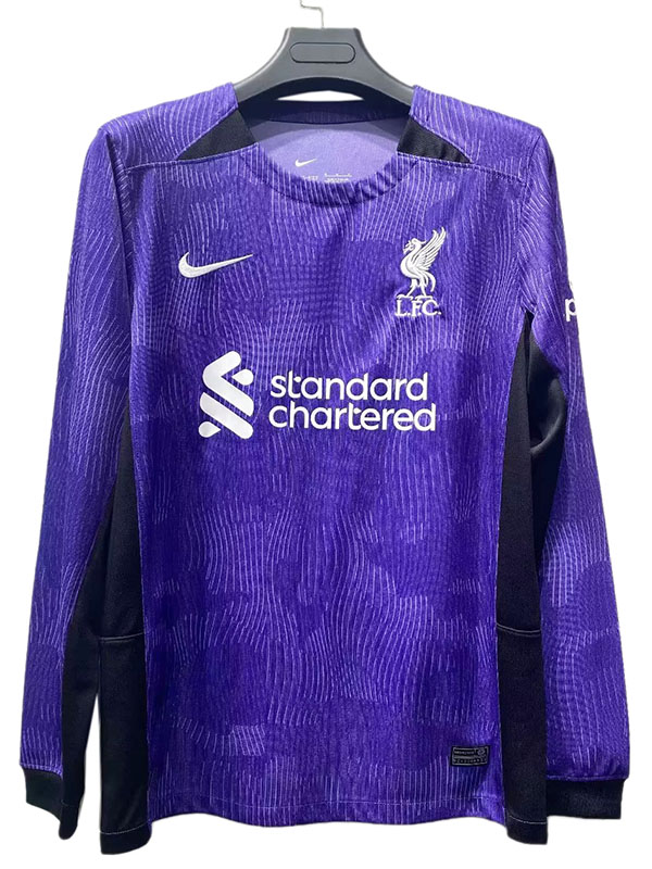 Liverpool terza divisa da calcio in maglia a maniche lunghe da uomo terza maglia sportiva da calcio 2023-2024