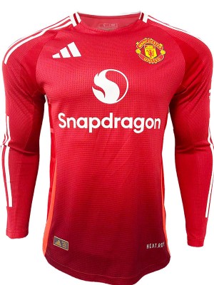 Manchester United maglia a maniche lunghe per la casa prima divisa da calcio maglia superiore del kit da calcio per abbigliamento sportivo da uomo 2024-2025