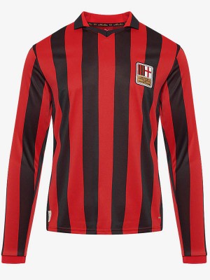 AC Milan maglia a maniche lunghe per il 125° anniversario dell' uniforme da calcio per adulti kit sportivo rosso da uomo maglia da calcio 2024-2025