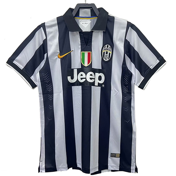 Juventus maglia retrò casalinga prima maglia da calcio sportiva da uomo dell'uniforme da calcio 2014-2015