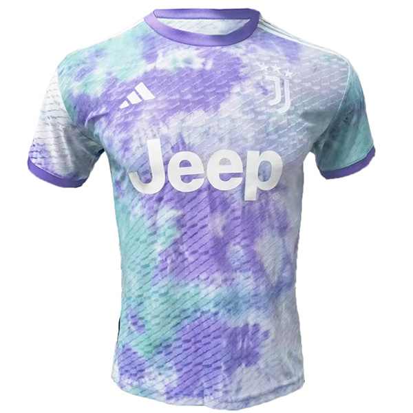 Juventus edizione speciale edizione giocatore maglia viola bianco divisa da calcio abbigliamento sportivo da uomo kit da calcio top maglia sportiva 2023-2024