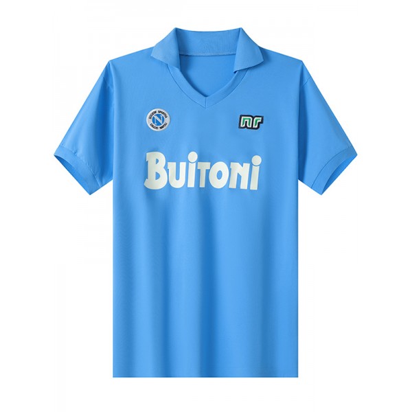 Napoli prima maglia da calcio per abbigliamento sportivo da uomo, prima maglia da calcio, maglia da casa, divisa da calcio 1986-1987