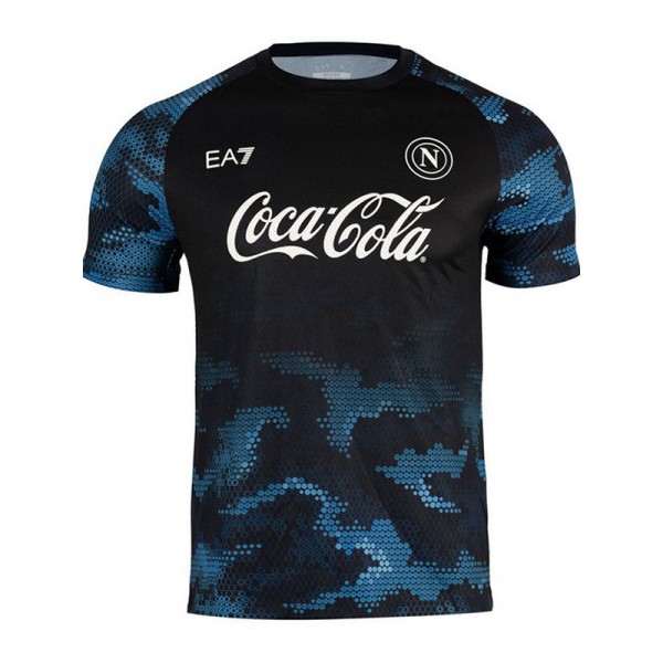 Napoli maglia allenamento uniforme nera abbigliamento sportivo calcio uomo maglie calcio maglia sportiva 2024-2025