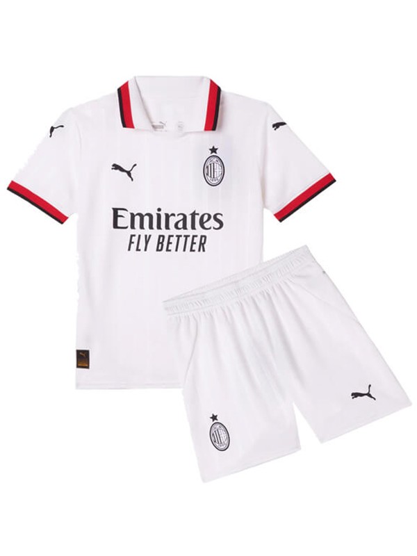 AC milan bambini maglia da trasferta kit da calcio per bambini seconda maglia da calcio mini uniformi giovanili 2024-2025