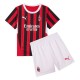 AC milan maglia da casa bambini kit calcio maglia calcio prima maglia bambini divise giovanili 2024-2025