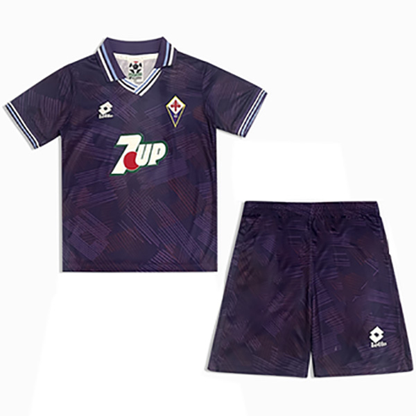 ACF Fiorentina casa bambini maglia retrò kit calcio bambini prima maglia da calcio vintage mini uniformi giovanili 1992-1993