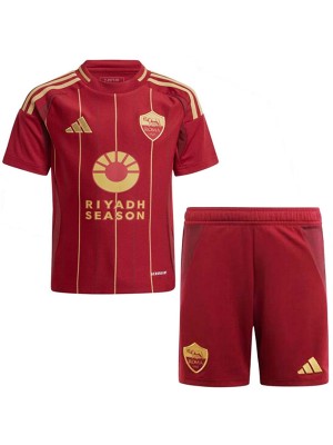 AS Roma bambini maglia home kit calcio maglia da calcio prima maglia bambini uniformi giovanili 2024-2025