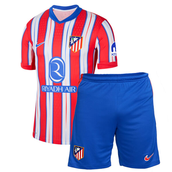 Atletico de Madrid kit per bambini da casa maglia da calcio per neonati maglia da calcio per bambini prima divisa da calcio mini uniformi per giovani 2024-2025