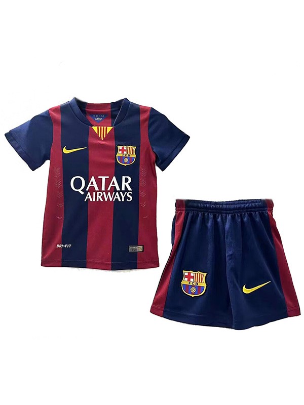 Barcelona maglia retrò per bambini di casa kit da calcio per bambini vintage prima mini maglia da calcio uniformi giovanili 2014-2015