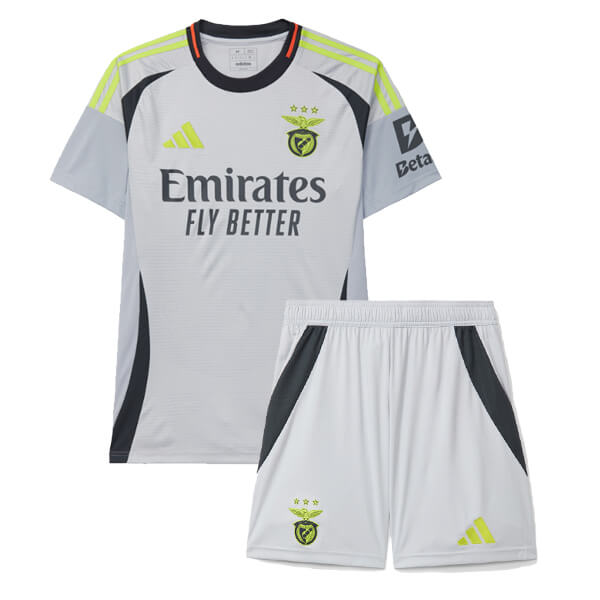 Benfica terza maglia per bambini kit da calcio per neonati bambini terza maglia da calcio mini uniformi per giovani 2024-2025