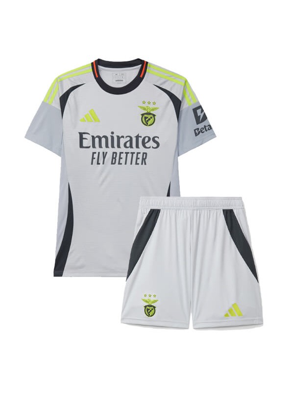 Benfica terza maglia per bambini kit da calcio per neonati bambini terza maglia da calcio mini uniformi per giovani 2024-2025