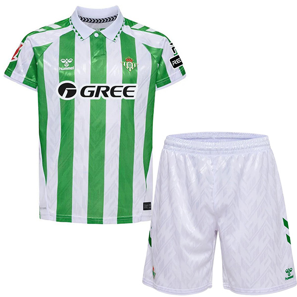 Betis maglia da calcio per bambini kit da calcio per bambini prima maglia da calcio mini uniformi giovanili 2024-2025