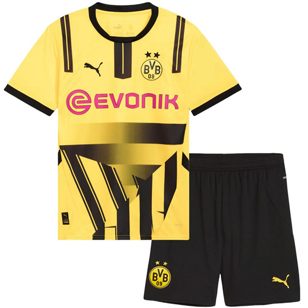 Borussia Dortmund kit per bambini coppa casa maglia da calcio per neonati maglia da calcio per bambini prima divisa da calcio mini uniformi per giovani 2024-2025