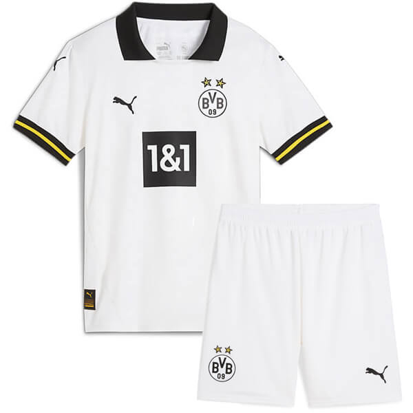 Borussia Dortmund terza maglia kit calcio bambini terza maglia mini calcio uniformi giovanili 2024-2025