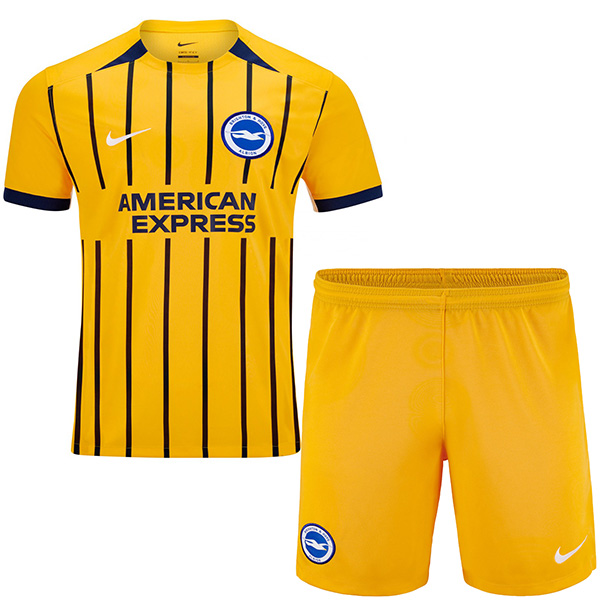 Brighton kit per bambini in trasferta maglia da calcio per neonati seconda maglia da calcio per bambini divise giovanili 2024-2025