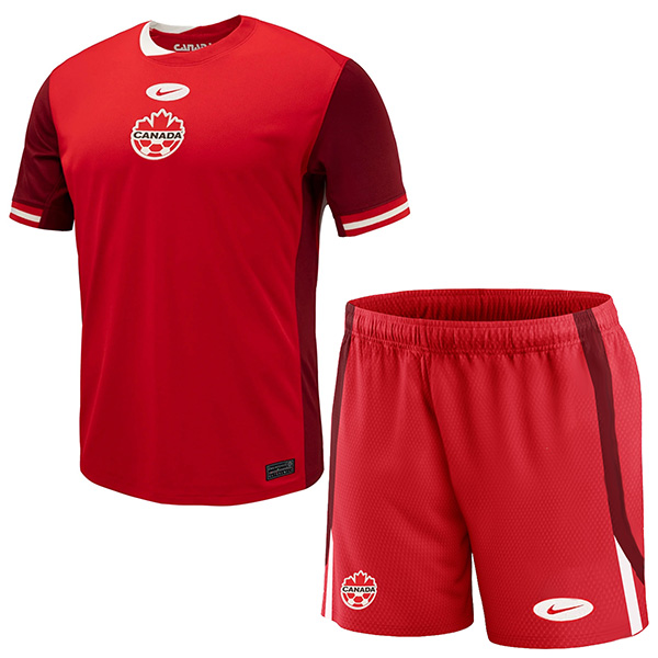 Canada maglia da casa per bambini kit da calcio per bambini prima maglia da calcio mini divise giovanili 2024-2025