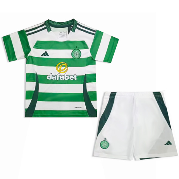 Celtic maglia da casa per bambini kit da calcio per bambini prima mini maglia da calcio uniformi giovanili 2024-2025