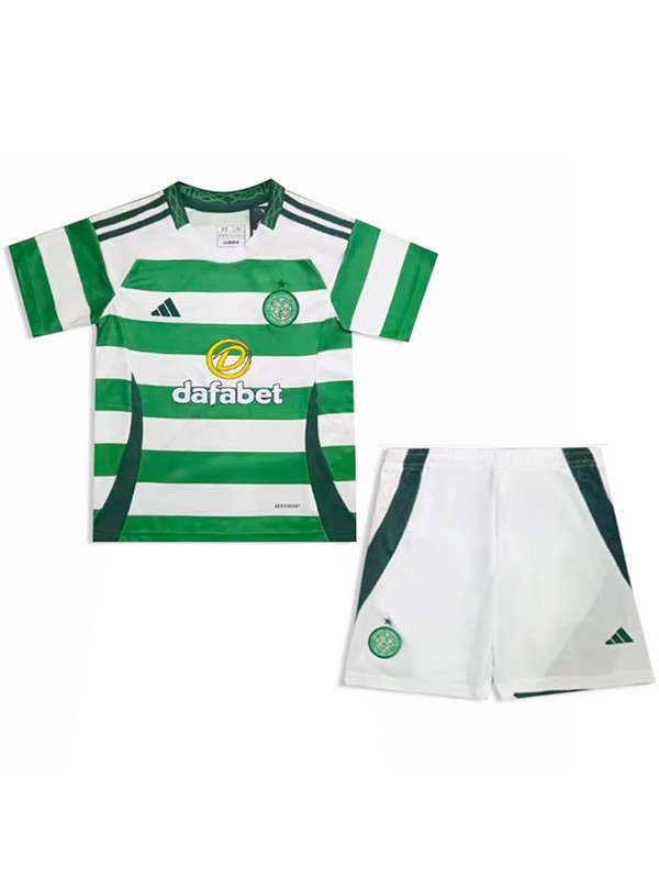 Celtic maglia da casa per bambini kit da calcio per bambini prima mini maglia da calcio uniformi giovanili 2024-2025