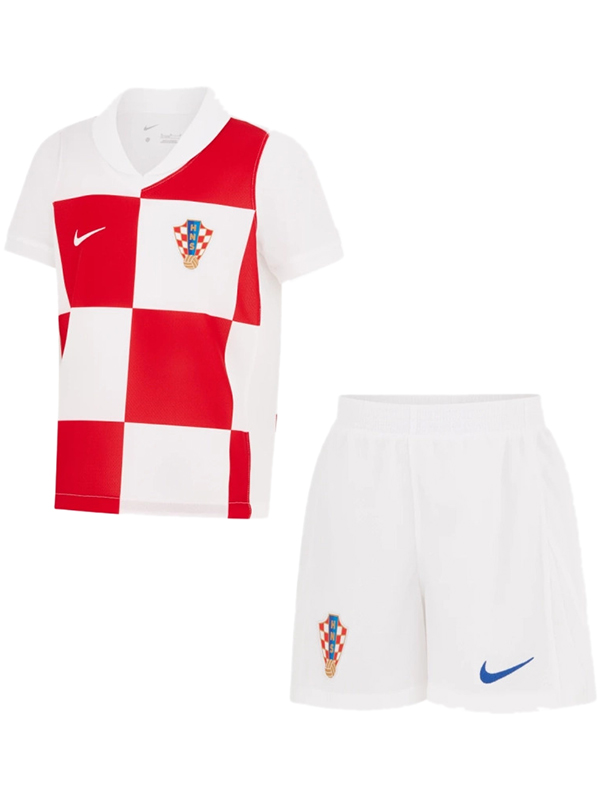 Croatia maglia da casa per bambini kit calcio bambini prima maglia da calcio mini divise giovanili 2024 Euro cup