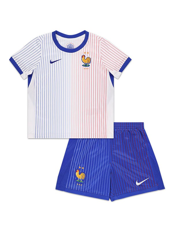 France maglia da trasferta per bambini  Maglia da calcio per bambini seconda maglia da calcio divise giovanili 2024-2025 