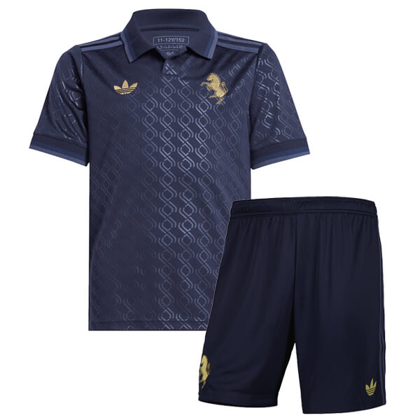 Juventus terza maglia bambini kit calcio bambini terza maglia calcio mini uniformi giovanili 2024-2025