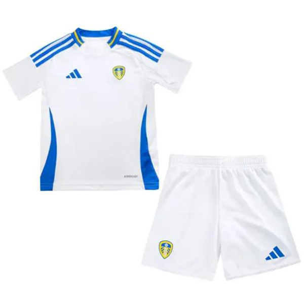 Leeds United maglia da calcio per bambini da casa kit da calcio per neonati prima maglia da calcio per bambini uniformi giovanili 2024-2025