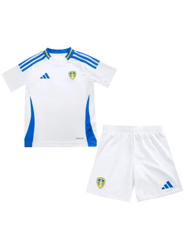 Leeds United maglia da calcio per bambini da casa kit da calcio per neonati prima maglia da calcio per bambini uniformi giovanili 2024-2025