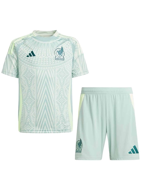 Mexico maglia da trasferta per bambini kit da calcio per bambini seconda maglia da calcio mini divise giovanili 2024-2025