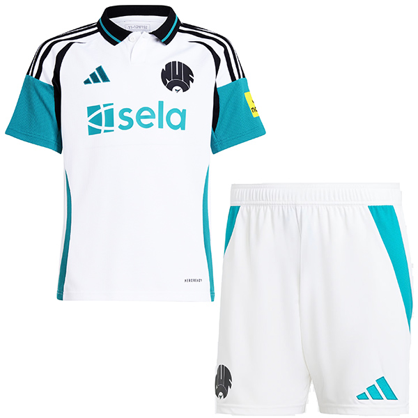 Newcastle united terzo kit per bambini maglia da calcio per neonati bambini terza maglia da calcio mini uniformi per giovani 2024-2025